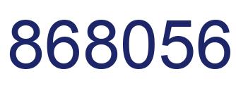 Number 868056 blue image