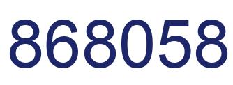 Number 868058 blue image