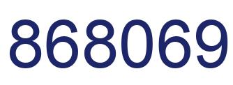 Number 868069 blue image