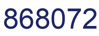 Número 868072 imagen azul