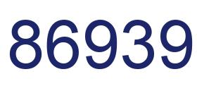 Number 86939 blue image