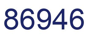 Número 86946 imagen azul