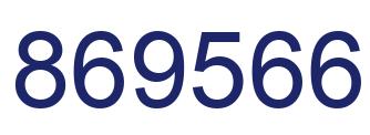 Number 869566 blue image