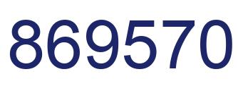 Number 869570 blue image