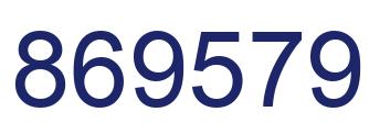 Number 869579 blue image
