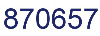 Number 870657 blue image