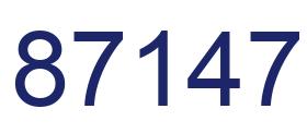 Número 87147 imagen azul