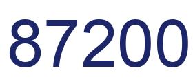Number 87200 blue image