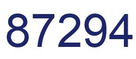 Number 87294 blue image