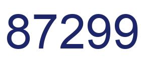 Number 87299 blue image