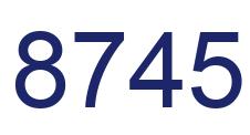 Número 8745 imagen azul