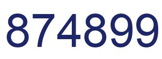 Number 874899 blue image