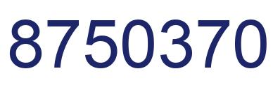 Número 8750370 imagen azul