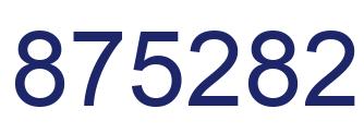 Number 875282 blue image