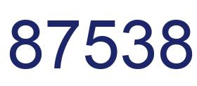 Número 87538 imagen azul