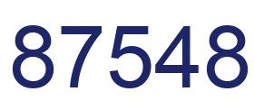 Número 87548 imagen azul