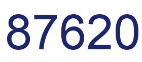 Número 87620 imagen azul