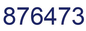 Number 876473 blue image