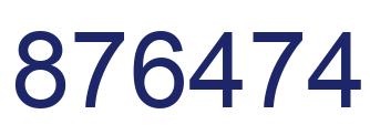 Number 876474 blue image