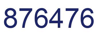 Number 876476 blue image
