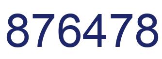 Number 876478 blue image