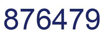 Number 876479 blue image