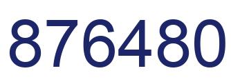 Number 876480 blue image