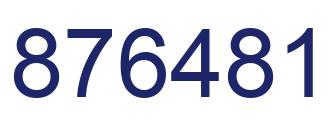 Number 876481 blue image