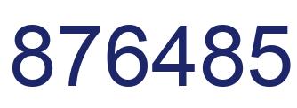 Number 876485 blue image
