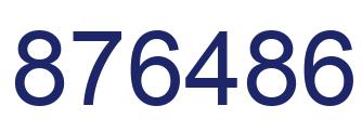 Number 876486 blue image