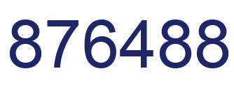 Number 876488 blue image