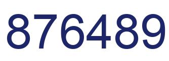 Number 876489 blue image