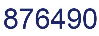 Number 876490 blue image
