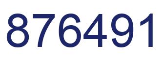 Number 876491 blue image