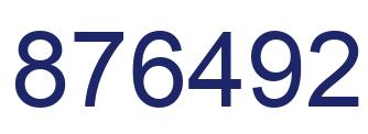 Number 876492 blue image
