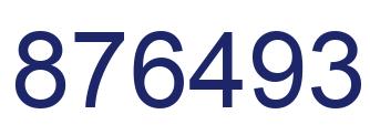 Number 876493 blue image