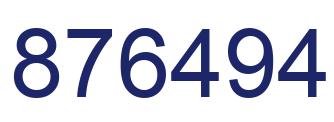 Number 876494 blue image