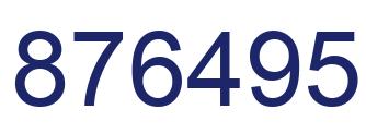 Number 876495 blue image