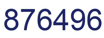 Number 876496 blue image