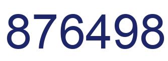 Number 876498 blue image