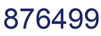 Number 876499 blue image