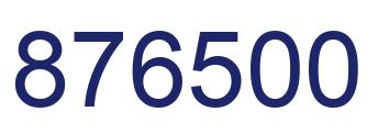 Number 876500 blue image