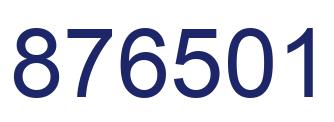 Number 876501 blue image