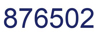 Number 876502 blue image