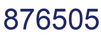 Number 876505 blue image