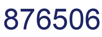 Number 876506 blue image