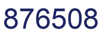 Number 876508 blue image