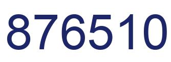 Number 876510 blue image