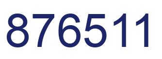 Number 876511 blue image