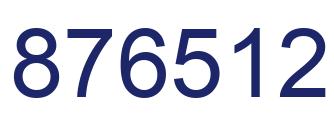Number 876512 blue image
